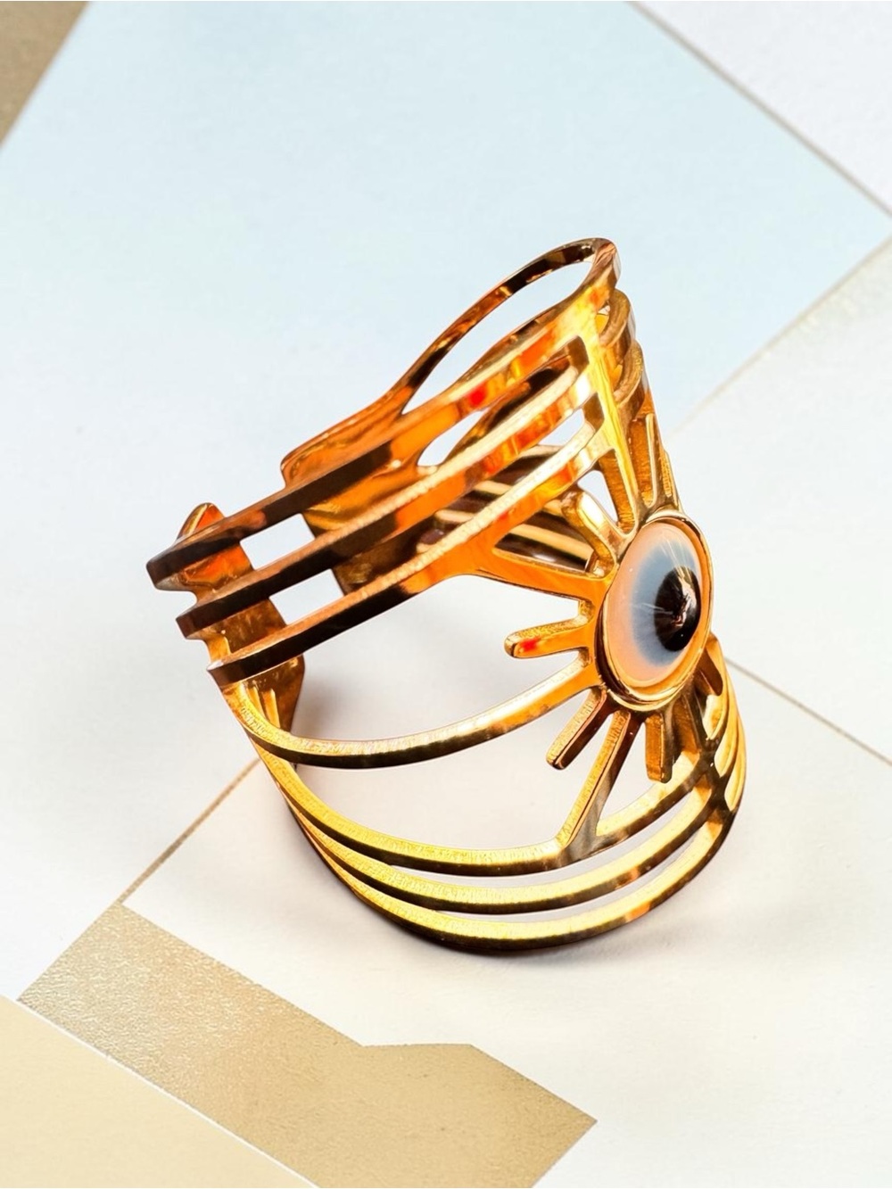 Evil Eye Openwork Statement Ring - Picture 3 of 8